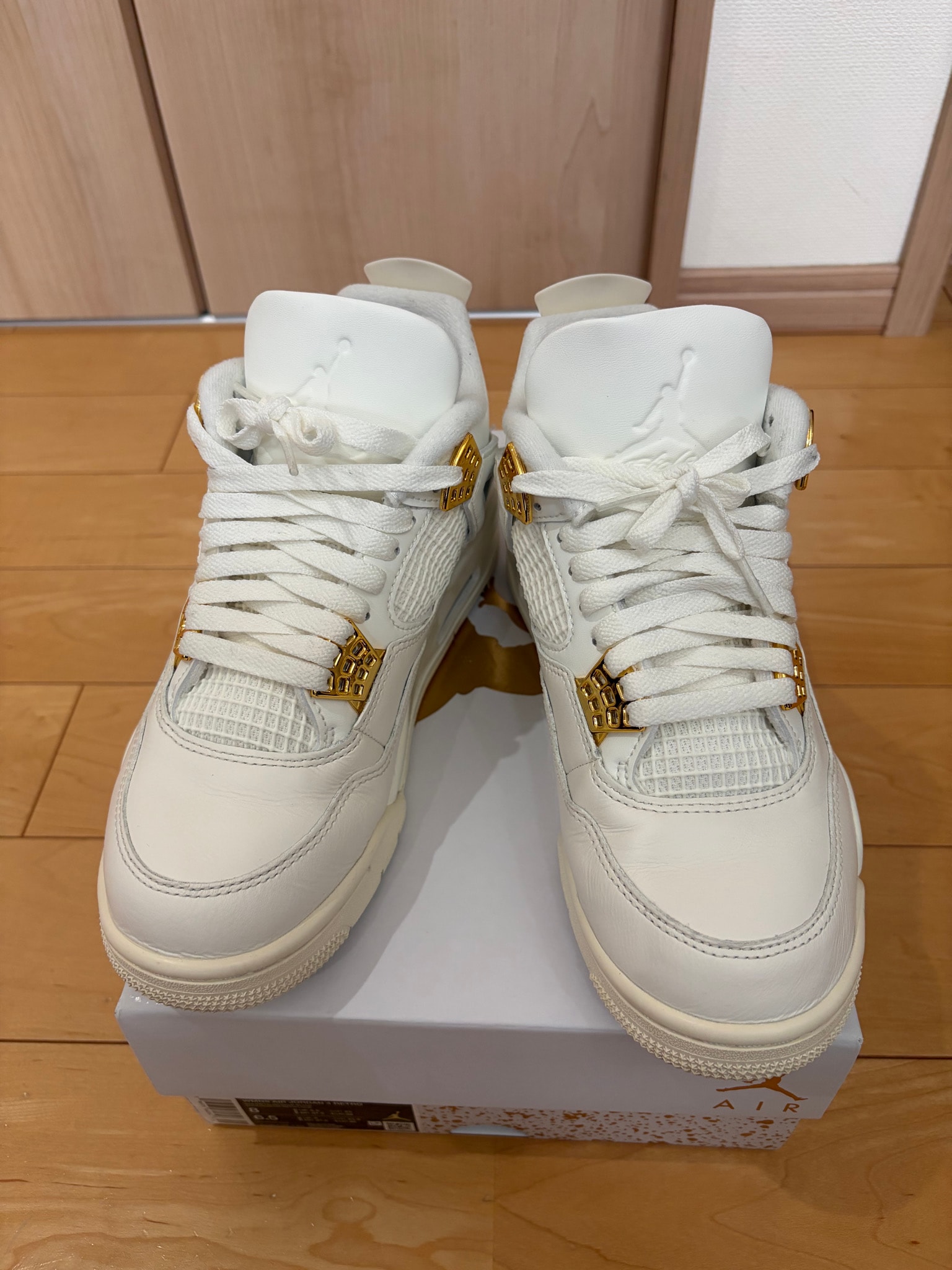 Nike Women's Air Jordan 4 Retro "White & Gold"