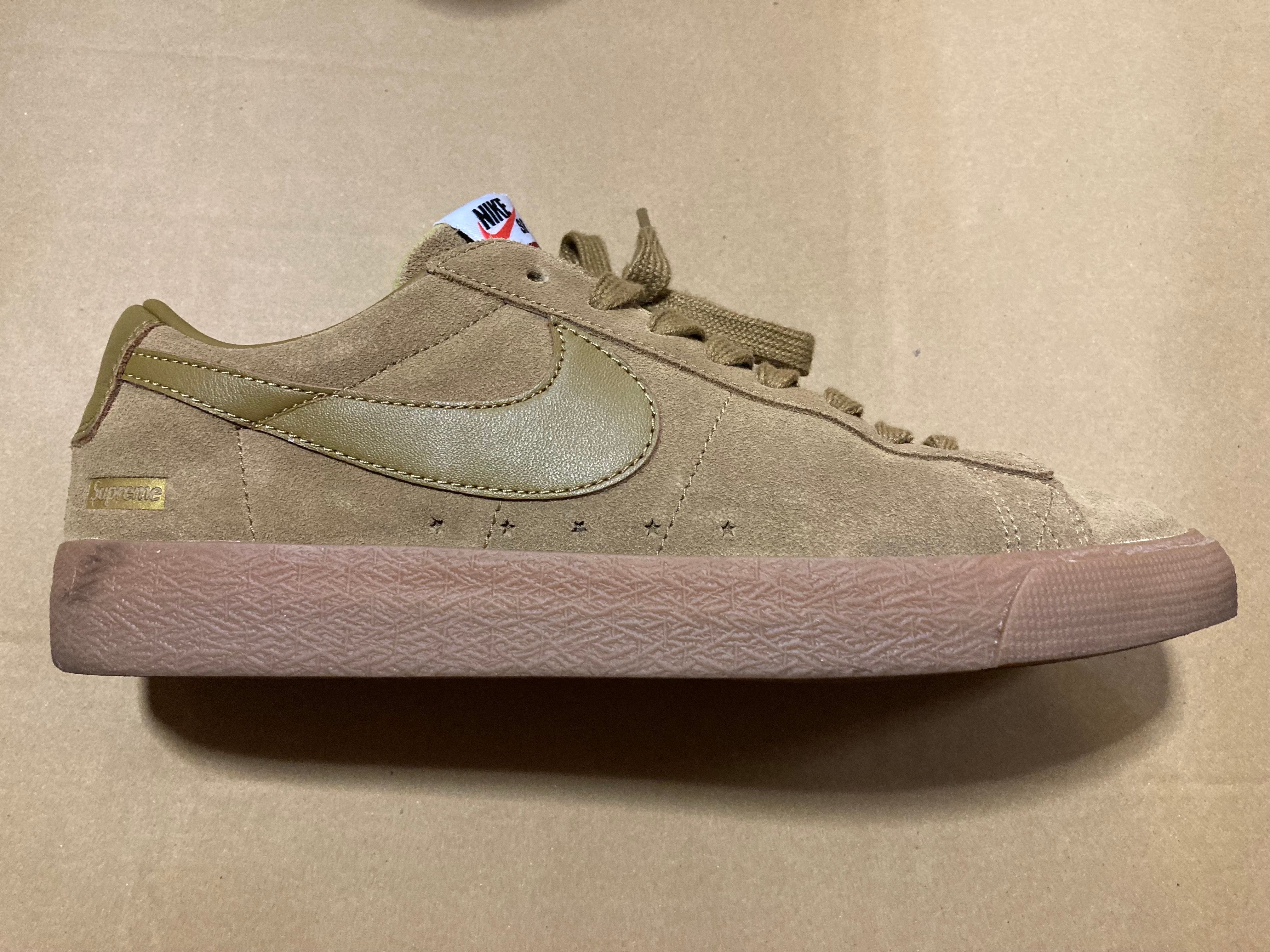 Supreme × Nike SB Blazer Low GT "Golden Beige"