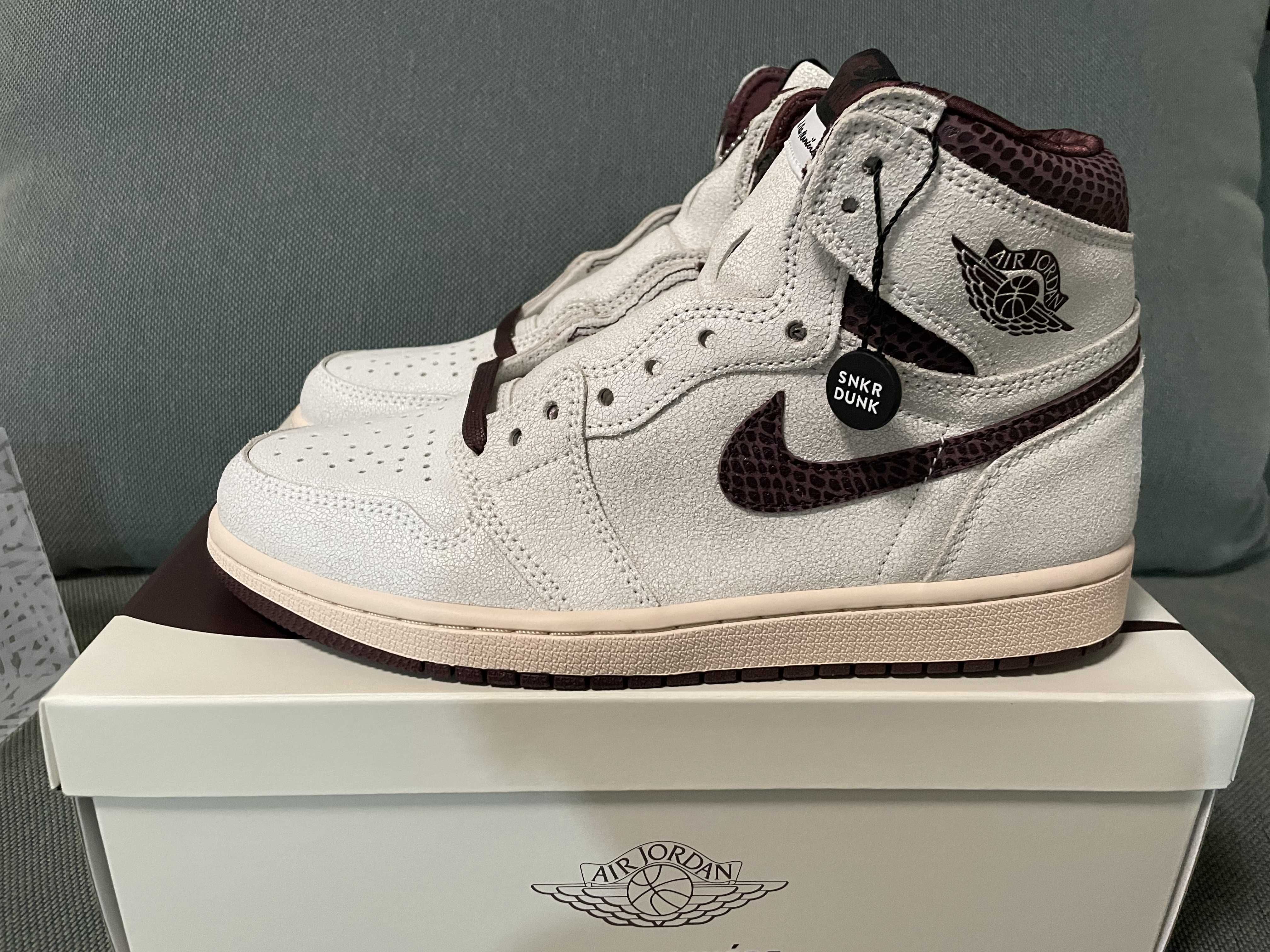 A Ma Maniere × Nike Air Jordan 1 Retro High OG "Sail and Burgundy"