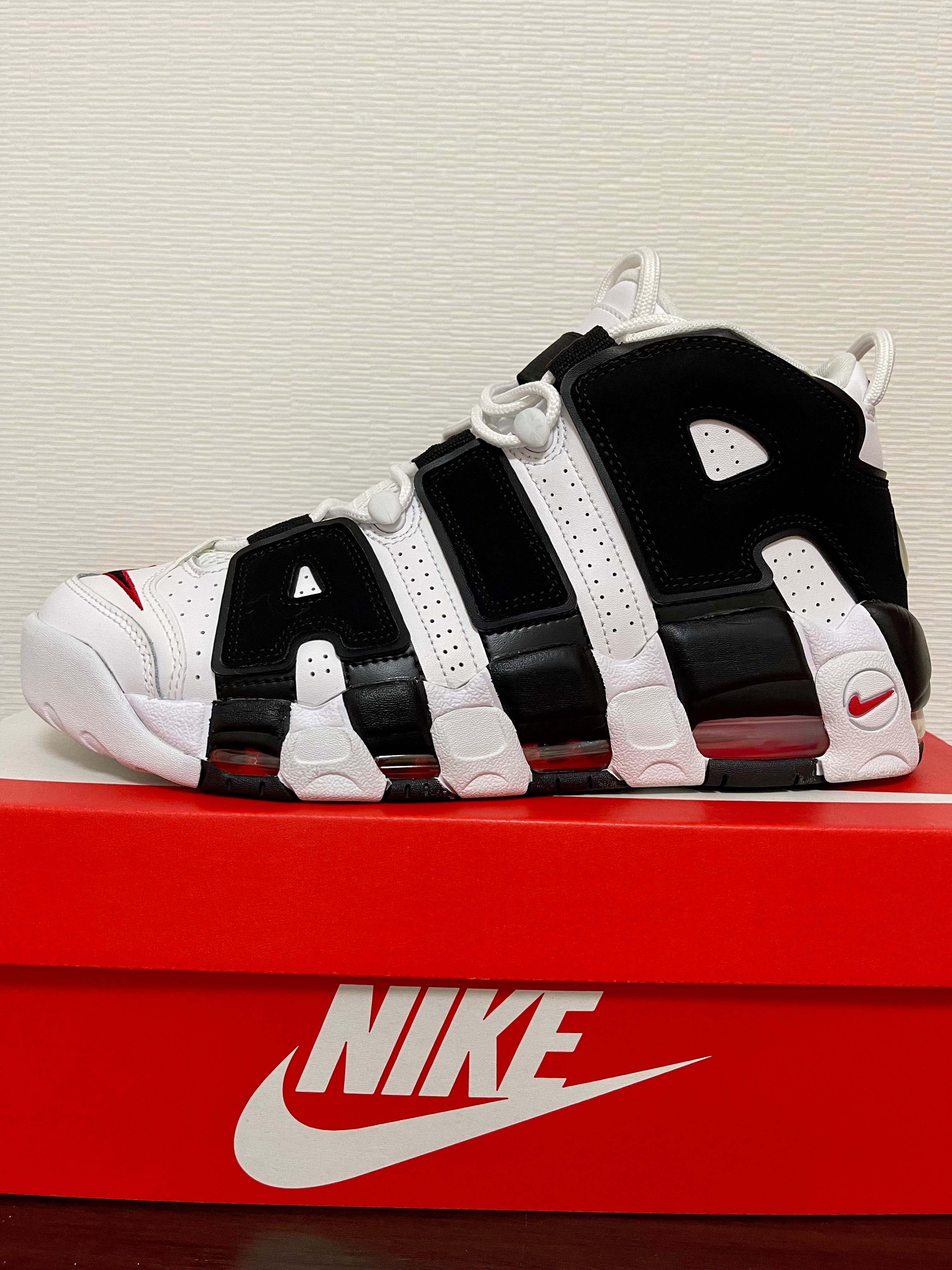 NIKE AIR MORE UPTEMPO "WHITE/BLACK/UNIVERSITY RED"(2020)