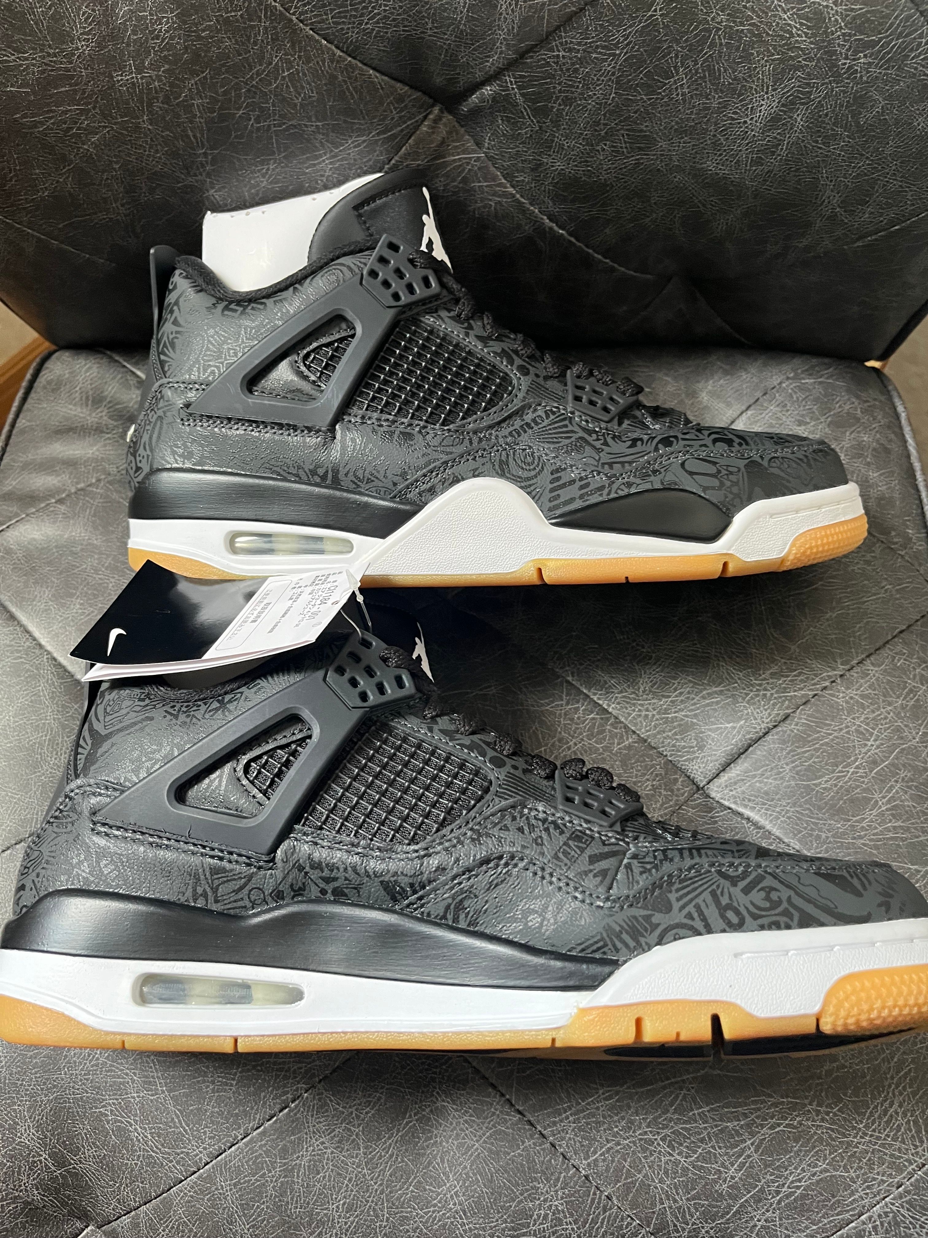 Nike Air Jordan 4 Retro "Laser Black/Gum"