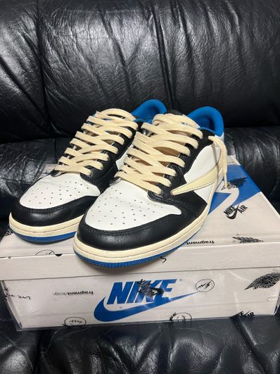 Travis Scott × fragment design × Nike Air Jordan 1 Low OG SP "Military Blue"