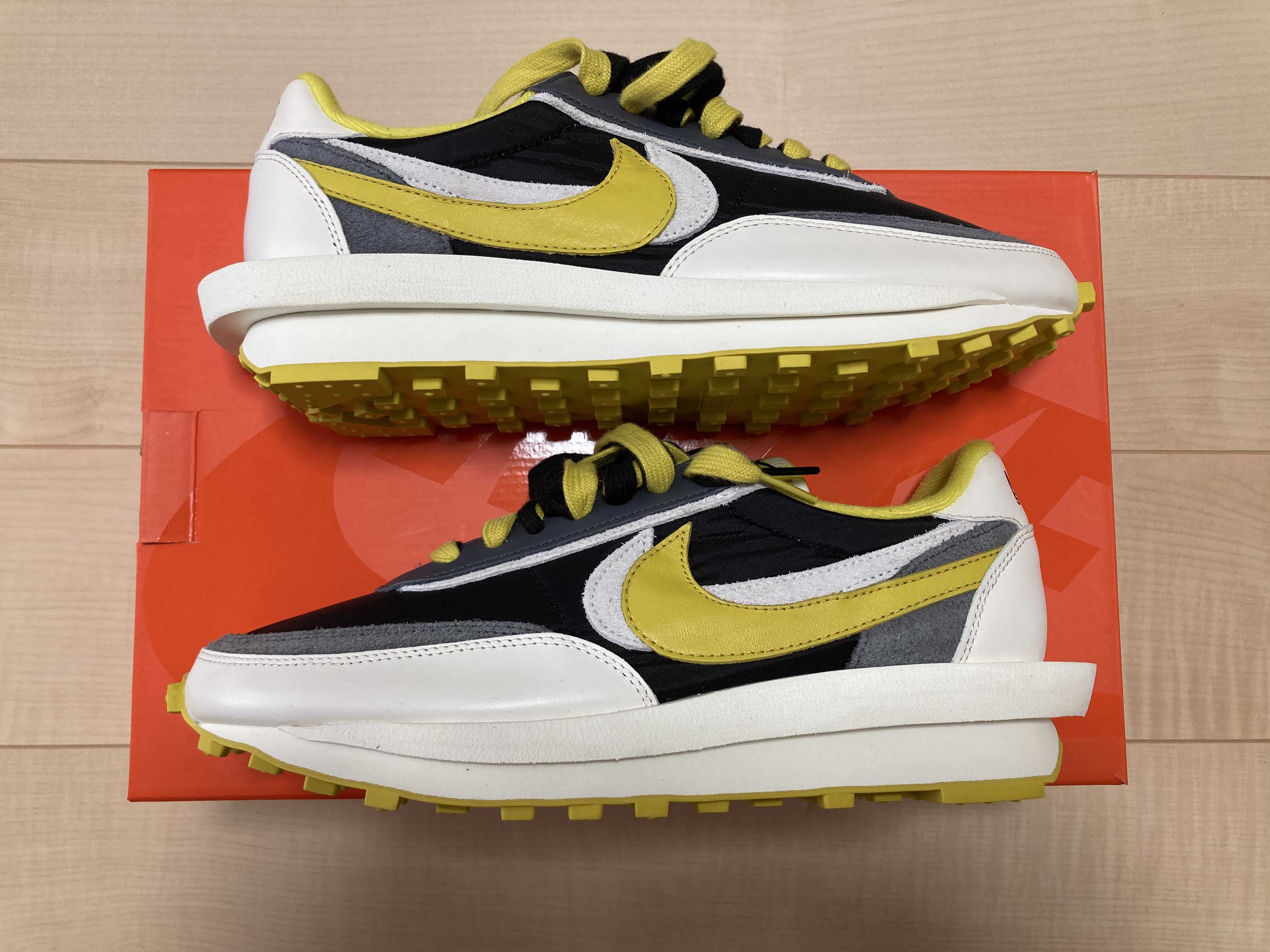 UNDERCOVER × sacai × Nike LD Waffle "Black/Sail-Dark Grey-Bright Citron"