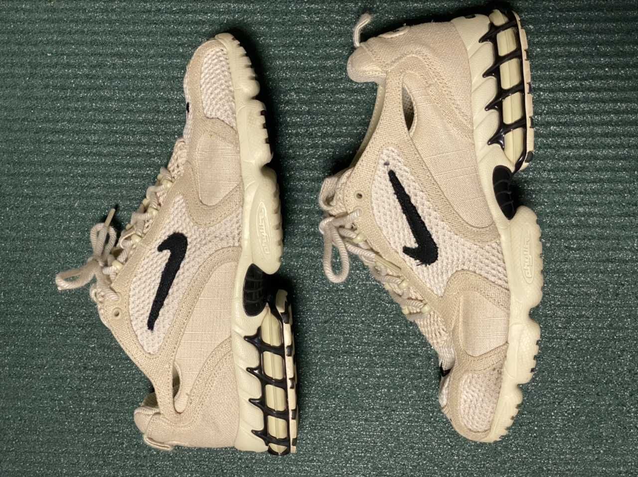 Stussy × Nike Air Zoom Spiridon CG 2 "Fossil/Black"