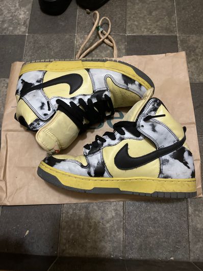 Nike Dunk High "Black Acid Wash"