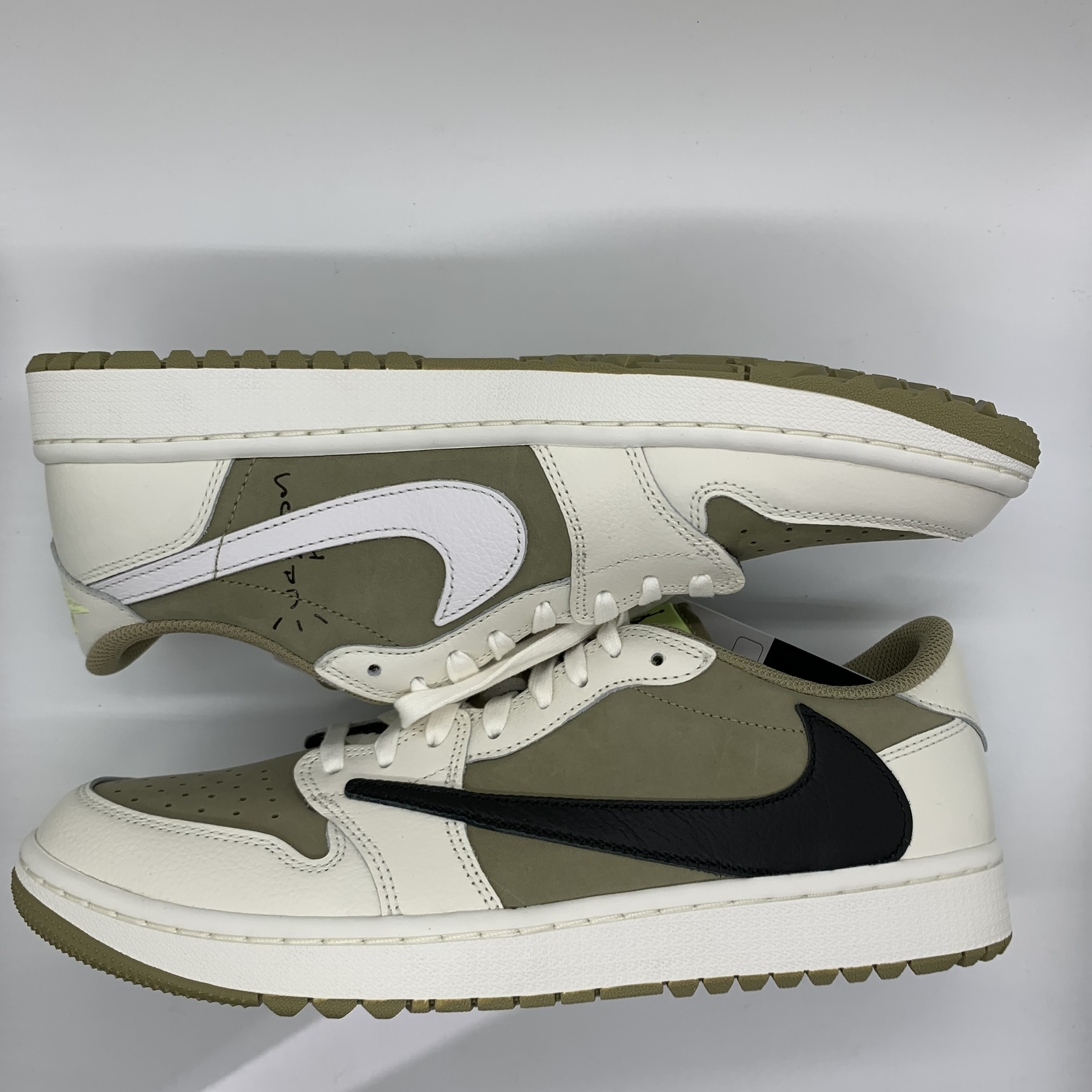 Travis Scott × Nike Air Jordan 1 Low Golf NRG "Neutral Olive"