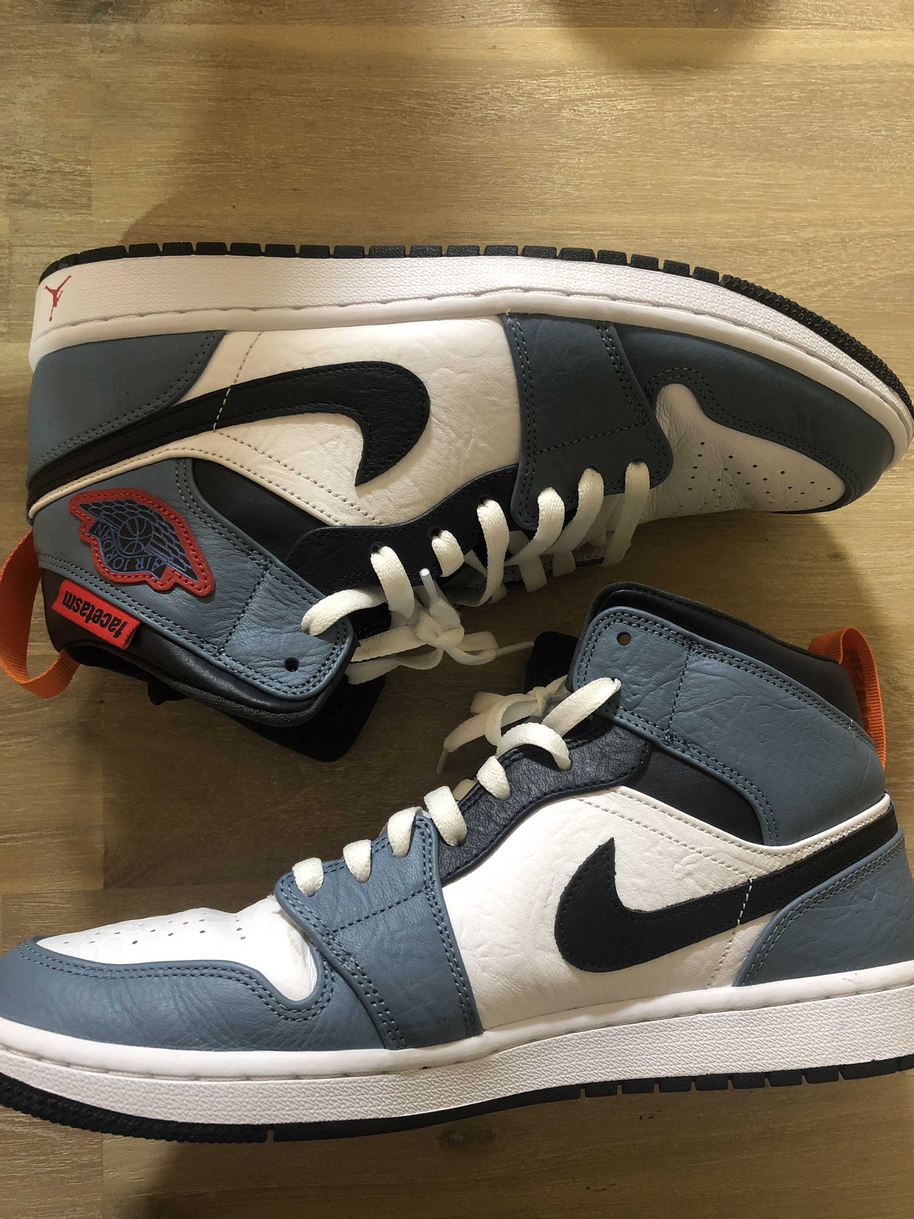 FACETASM × Nike Air Jordan 1 Mid "White/Navy"