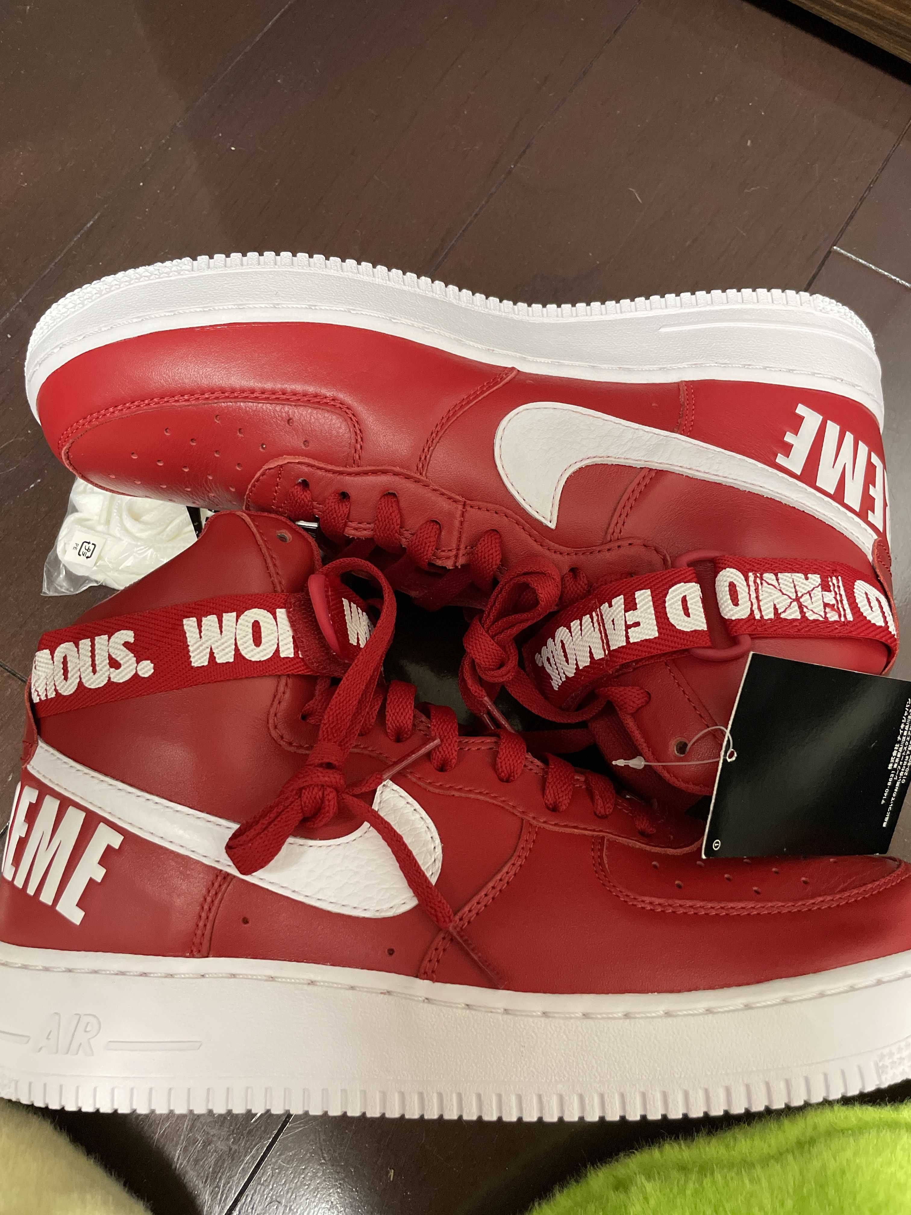 Supreme × Nike Air Force 1 High World Famous "Red"