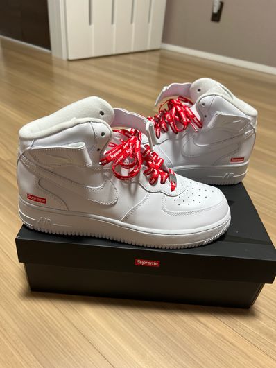 Supreme × Nike Air Force 1 Mid "White" FW24