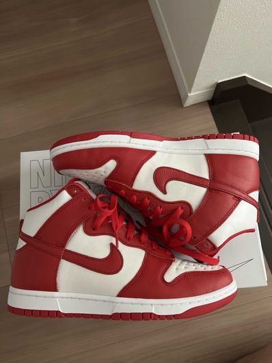 Nike Dunk High "Championship White and Red"