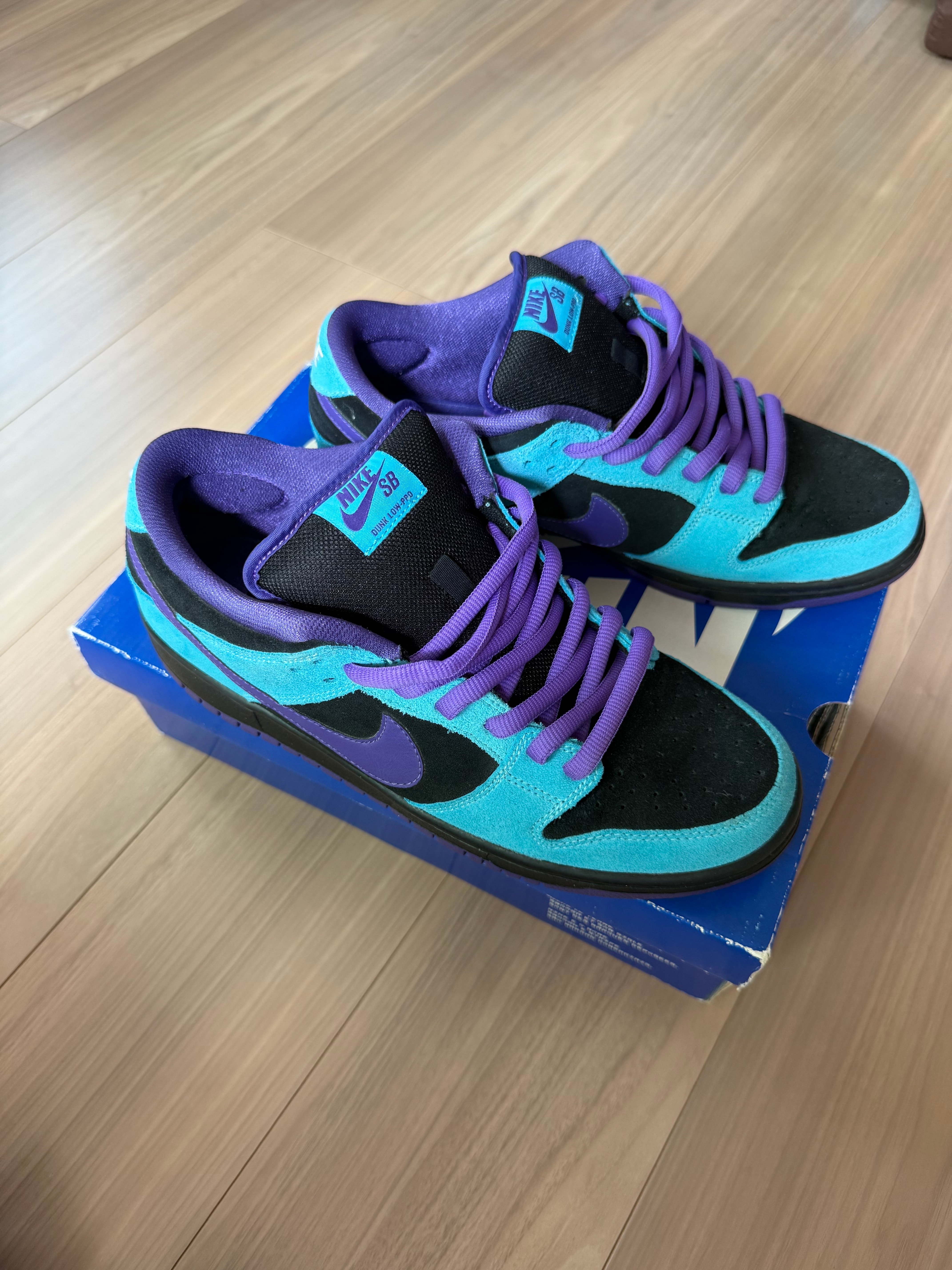 Nike SB Dunk Low Pro "Black/Varsity Purple/Baltic Blue"