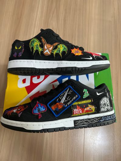 Neck face × Nike SB Dunk Low "Black/White/Multi Color"