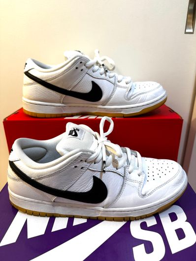 Nike SB Dunk Low Pro "White/Black-White-Gum Light Brown"