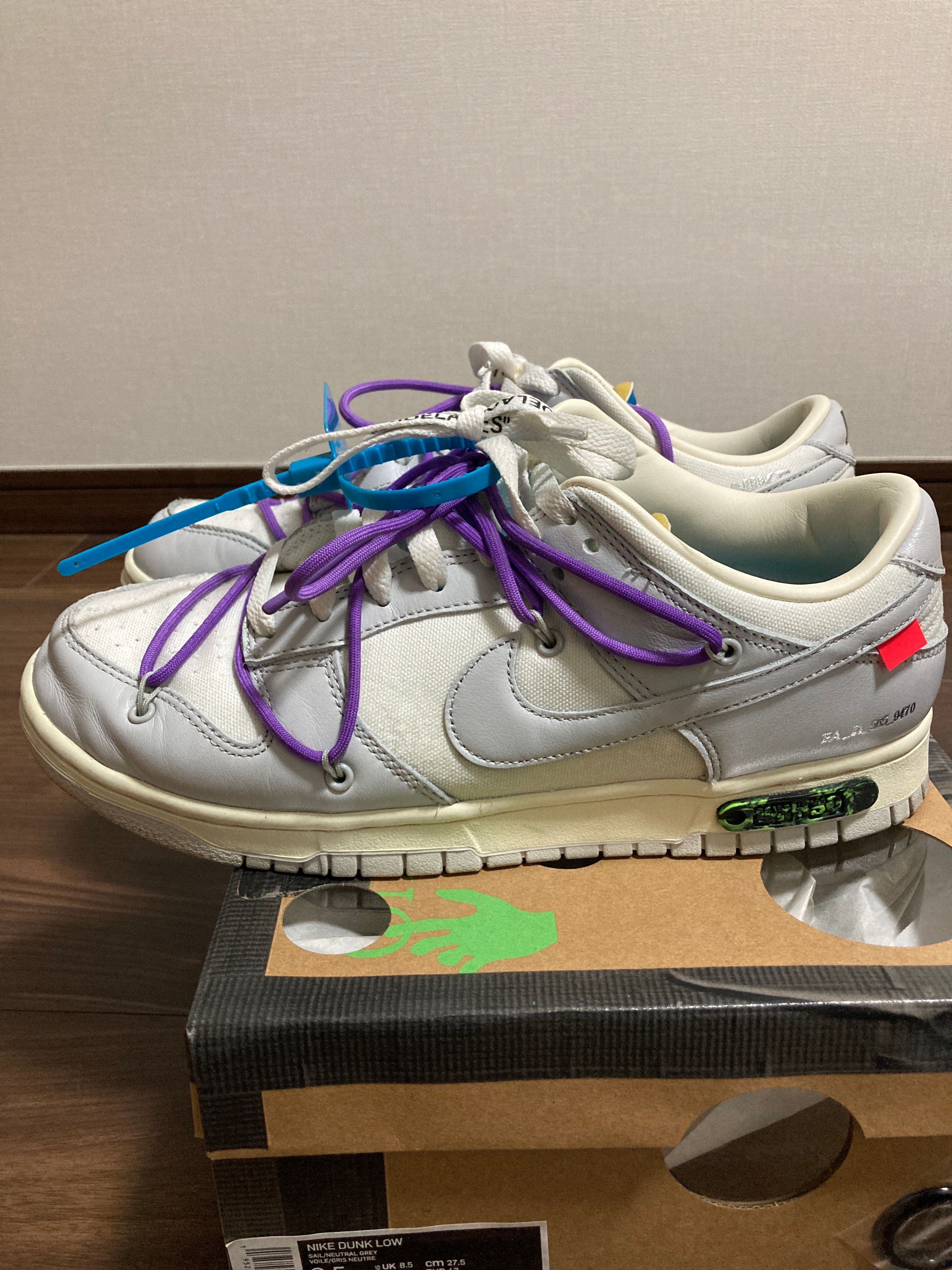 Off-White × Nike Dunk Low "Sail/Neutral Gray"