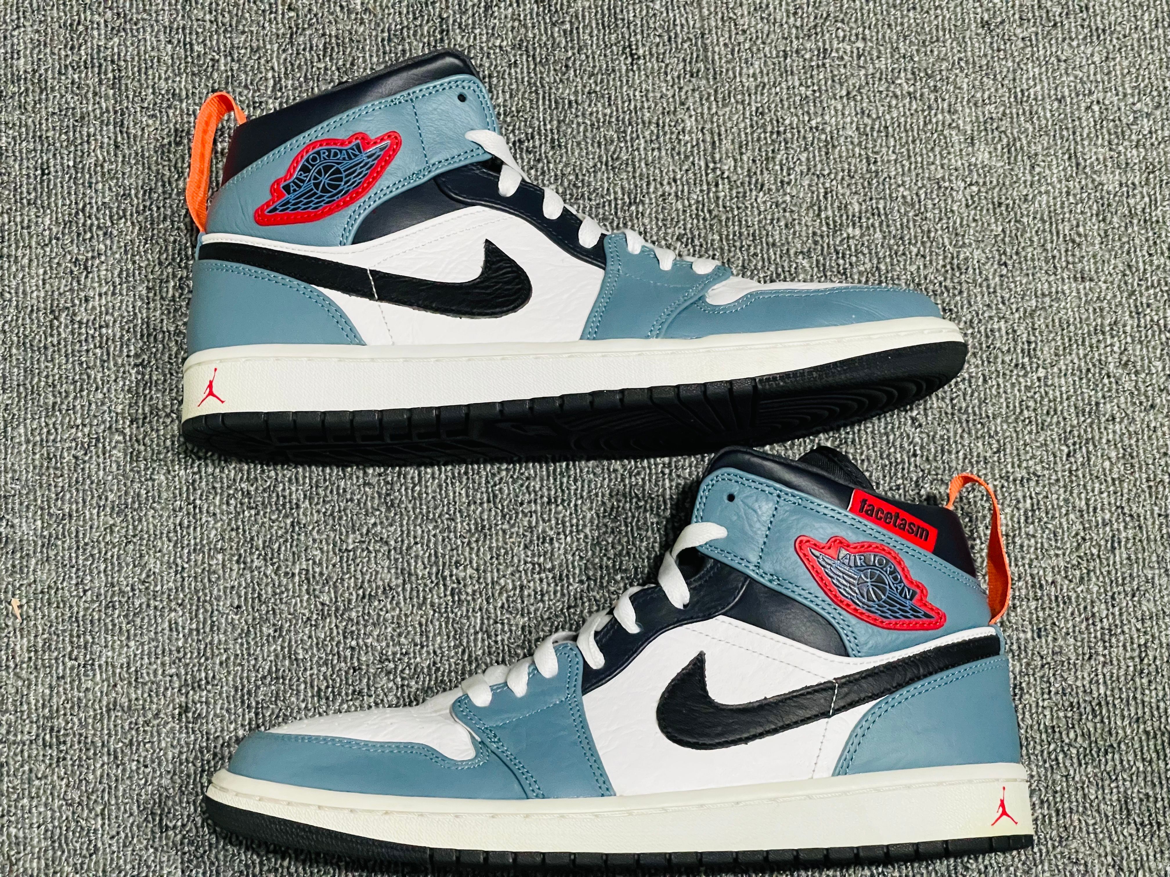 FACETASM × Nike Air Jordan 1 Mid "White/Navy"