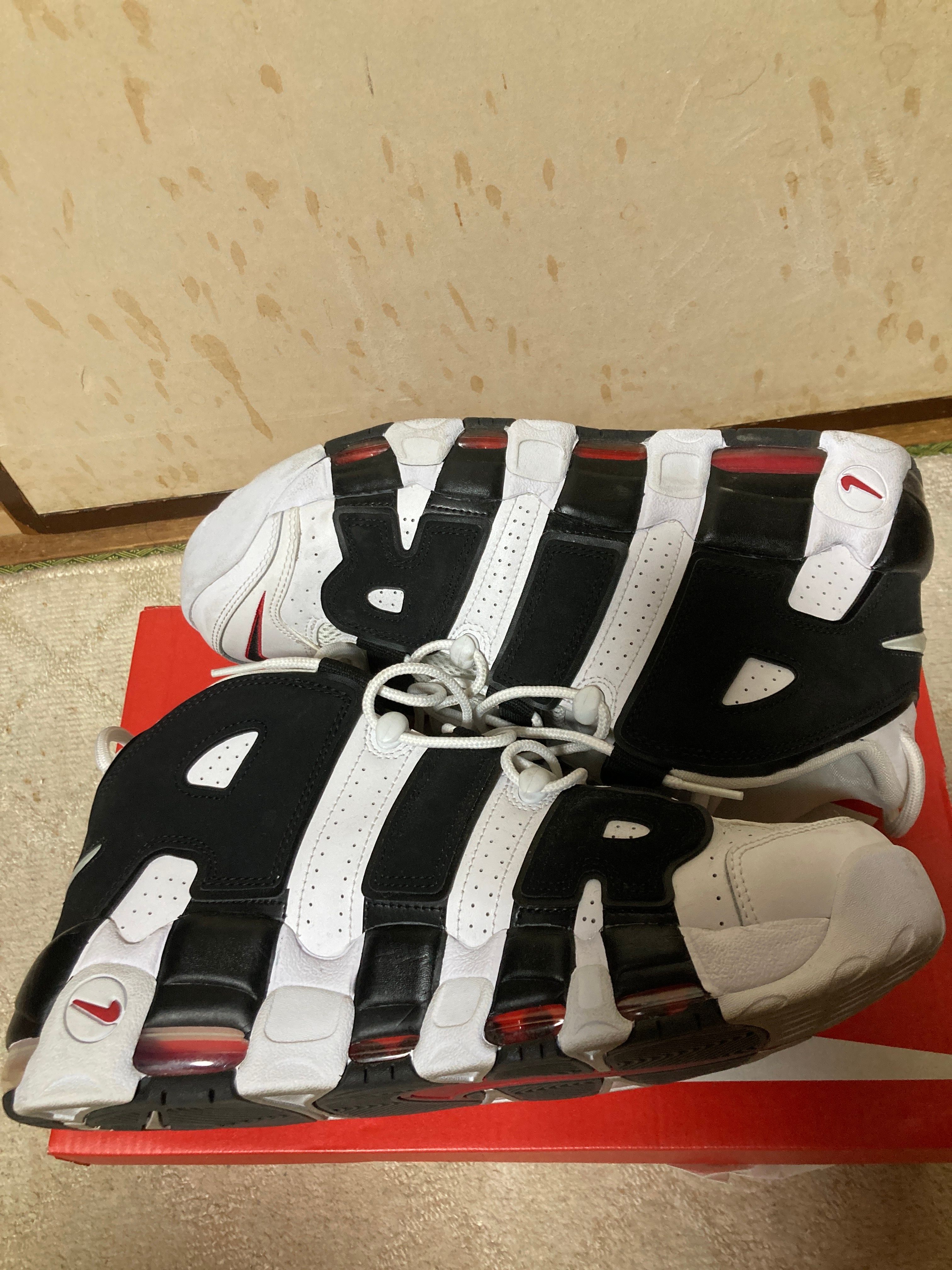 NIKE AIR MORE UPTEMPO "WHITE/BLACK/UNIVERSITY RED"(2020)