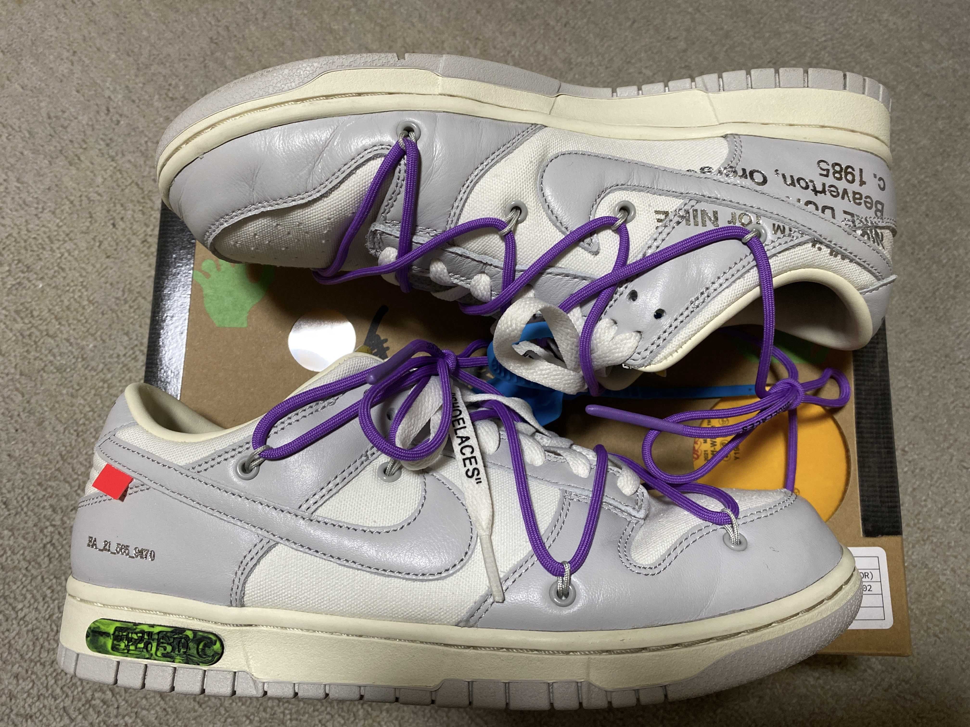 Off-White × Nike Dunk Low "Sail/Neutral Gray"
