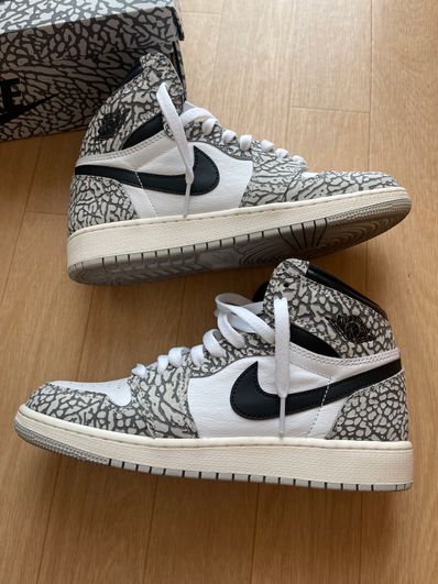 Nike GS Air Jordan 1 High OG "White Cement"