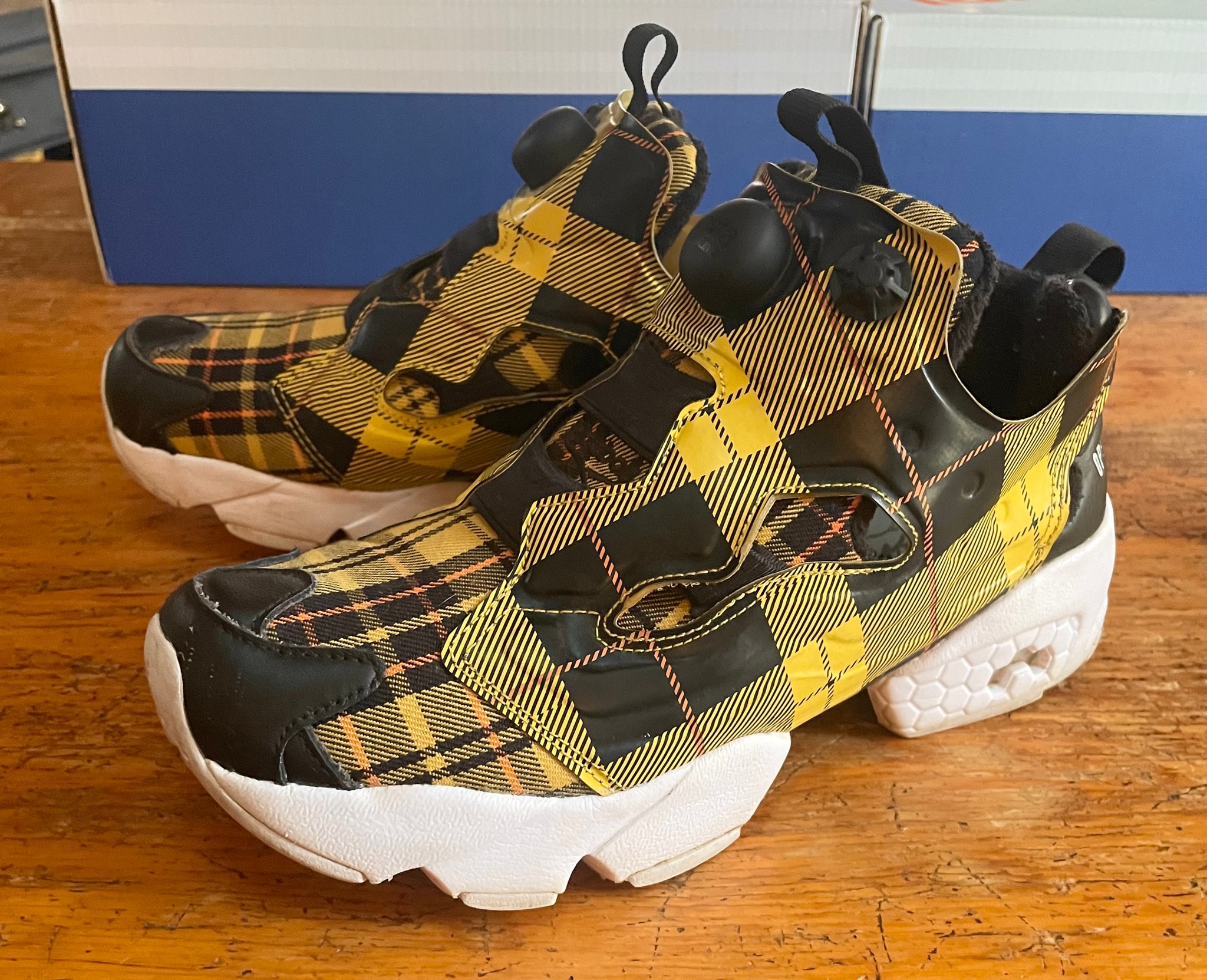 Reebok Instapump Fury Opening Ceremony "Plaid Yellow"