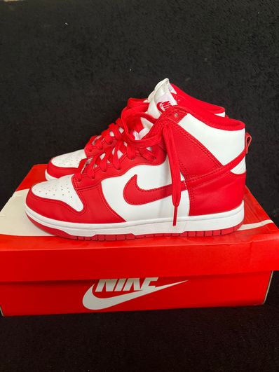 Nike Dunk High "Championship White and Red"