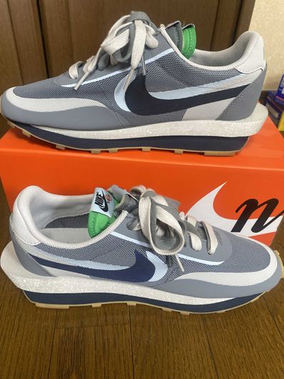 CLOT × Sacai × Nike LD Waffle "Grey Obsidian/Cool Grey"