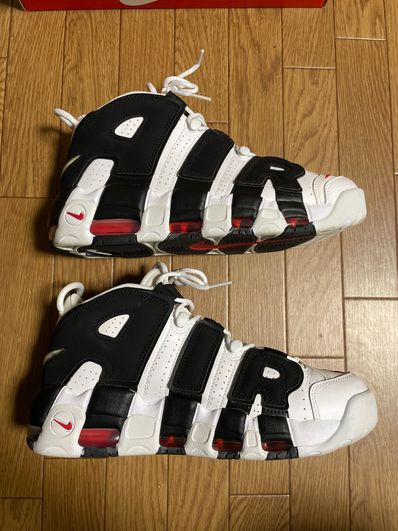 NIKE AIR MORE UPTEMPO "WHITE/BLACK/UNIVERSITY RED"(2020)