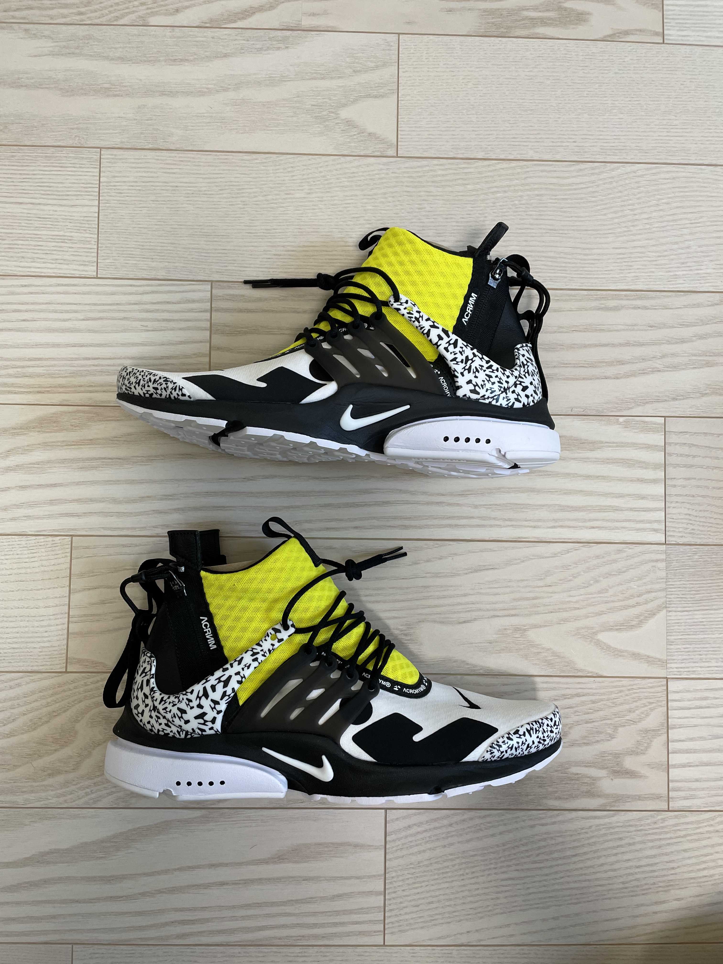 ACRONYM × Nike Air Presto Mid "White/Black/Dynamic Yellow"