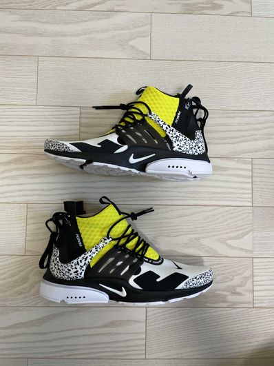 ACRONYM × Nike Air Presto Mid "White/Black/Dynamic Yellow"