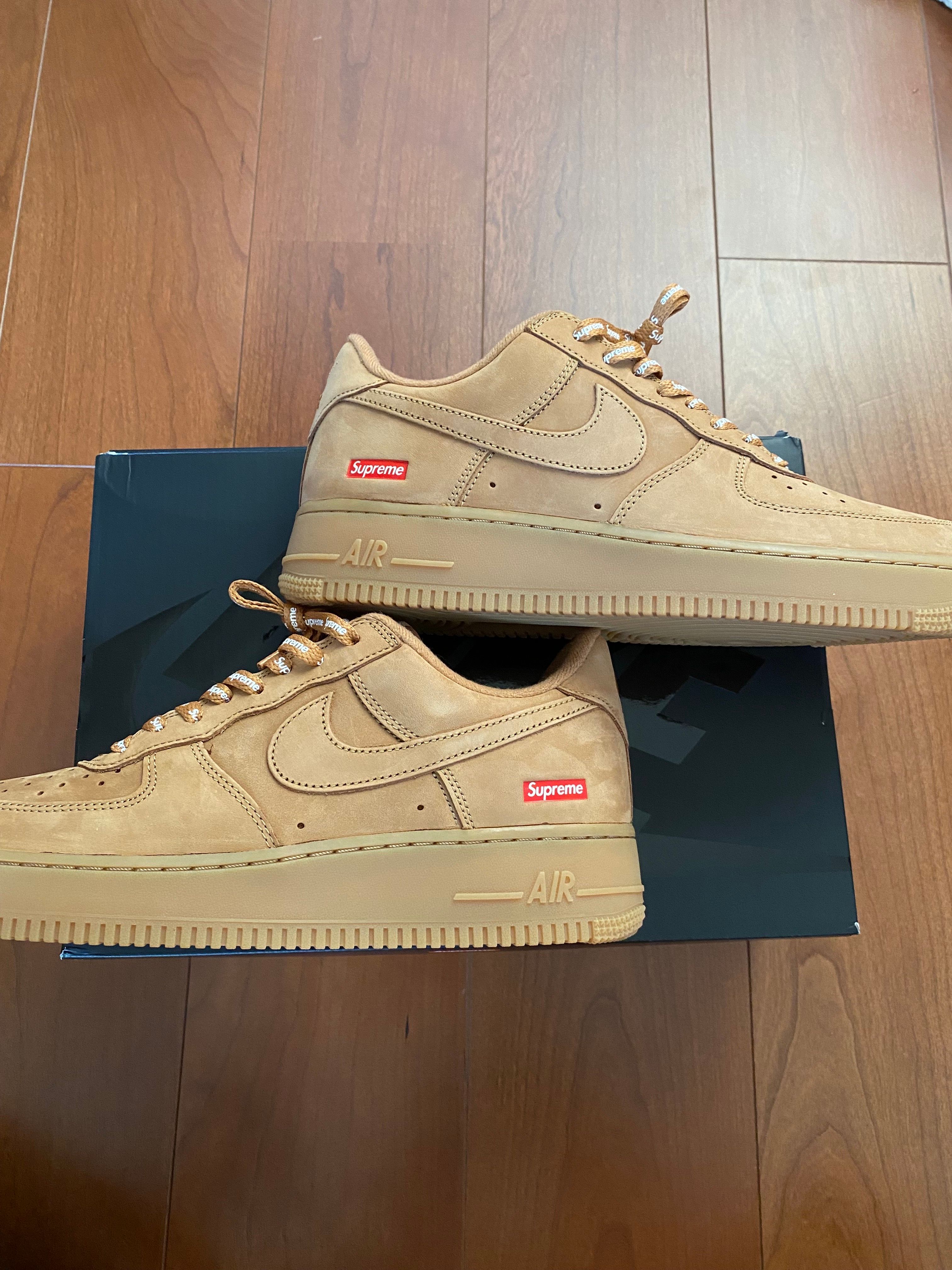 Supreme × Nike Air Force 1 Low "Flax/Wheat"
