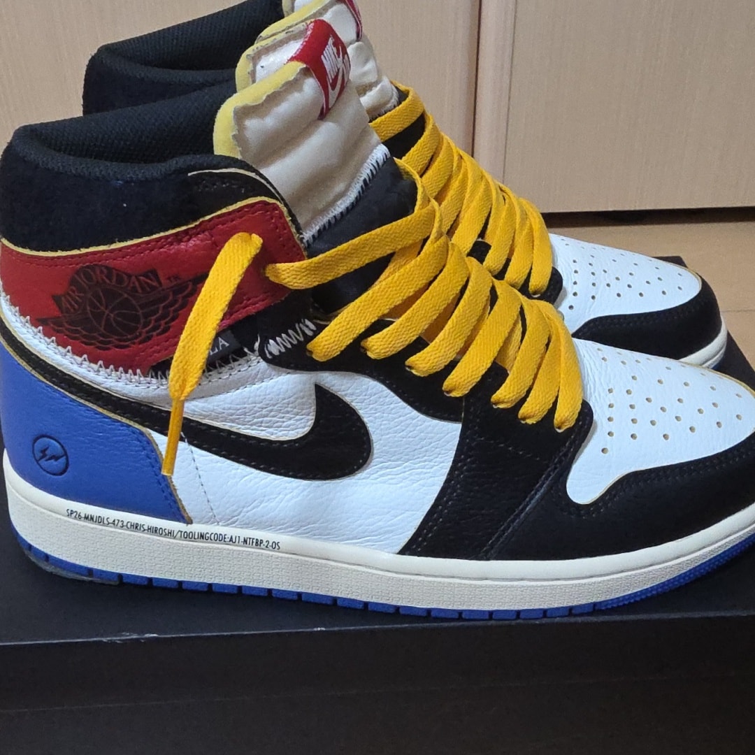 fragment design × UNION × Nike Air Jordan 1 High OG "Black/Varsity Red"