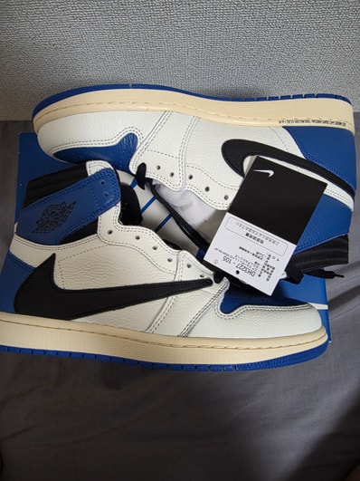Travis Scott × fragment design × Nike Air Jordan 1 Retro High OG SP "Military Blue"