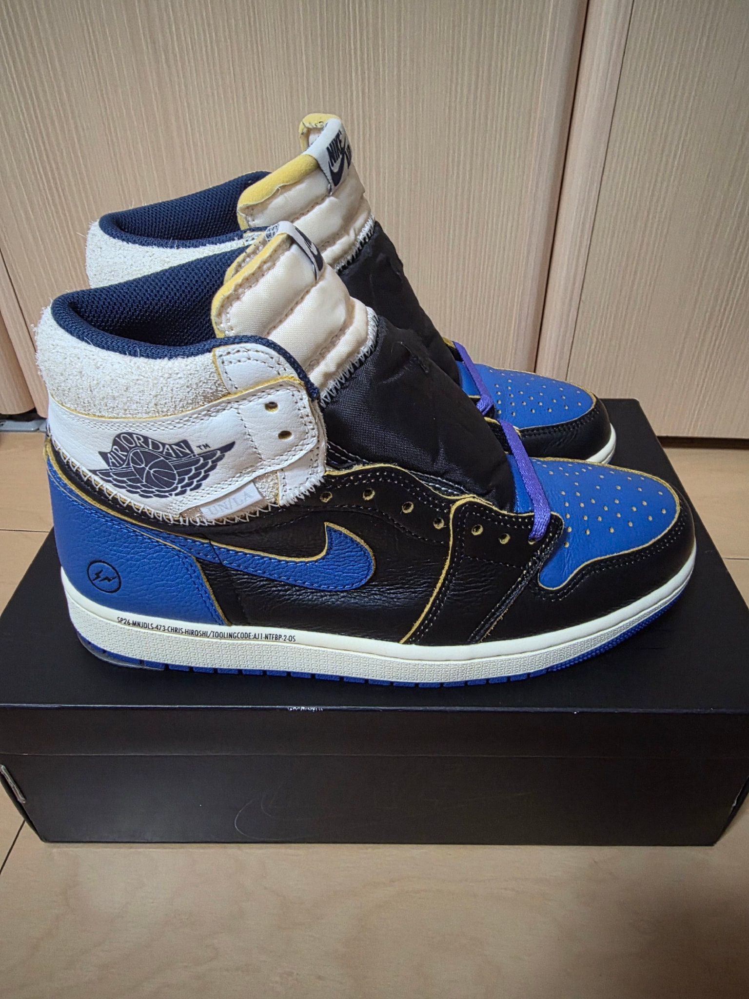 fragment design × UNION × Nike Air Jordan 1 High OG "Sport Royal"