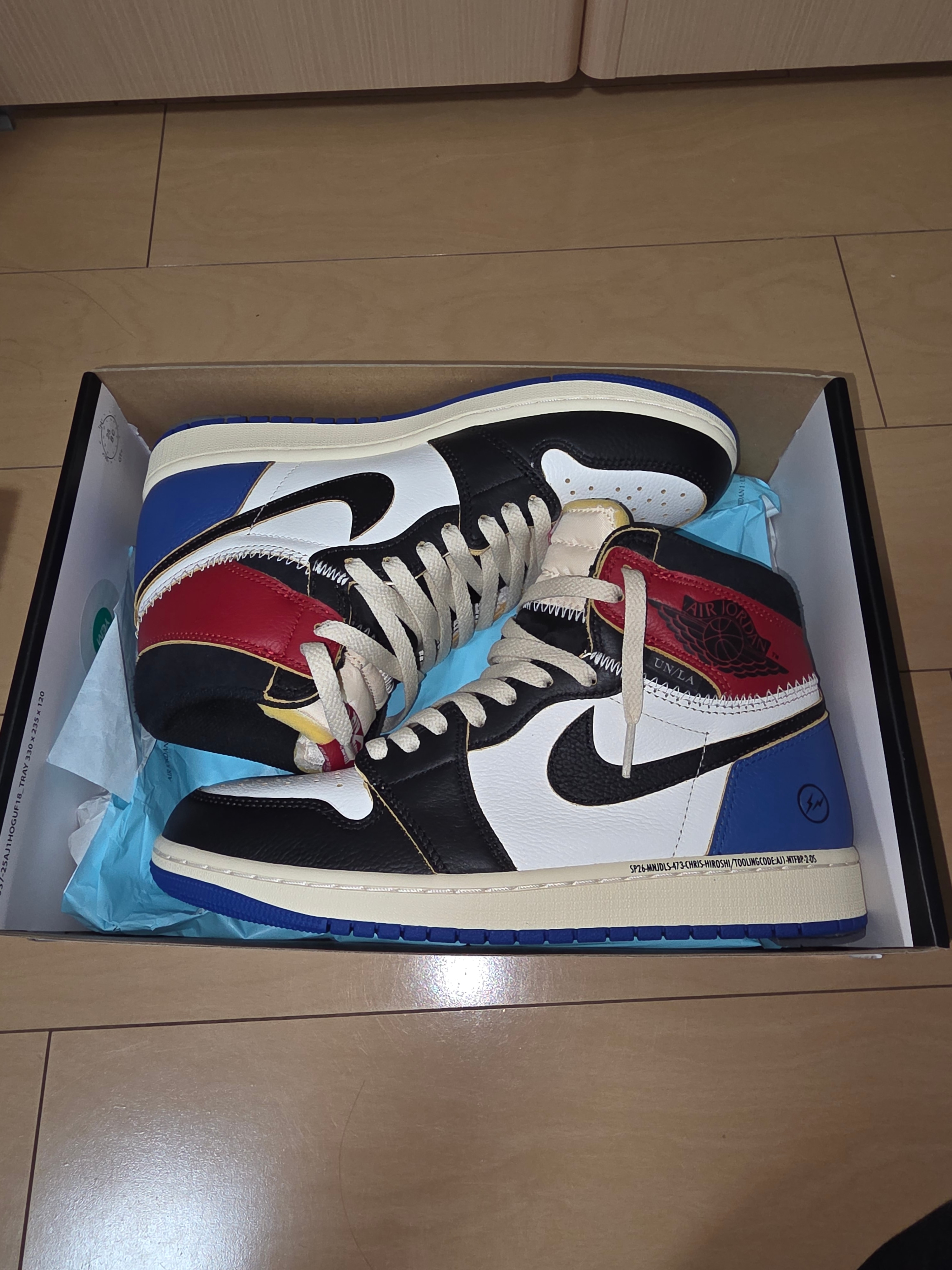 fragment design × UNION × Nike Air Jordan 1 High OG "Black/Varsity Red"