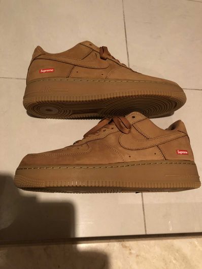 Supreme × Nike Air Force 1 Low "Flax/Wheat"