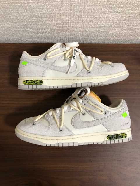 Off-White × Nike Dunk Low "Sail/Neutral Gray/Hyper Pink"