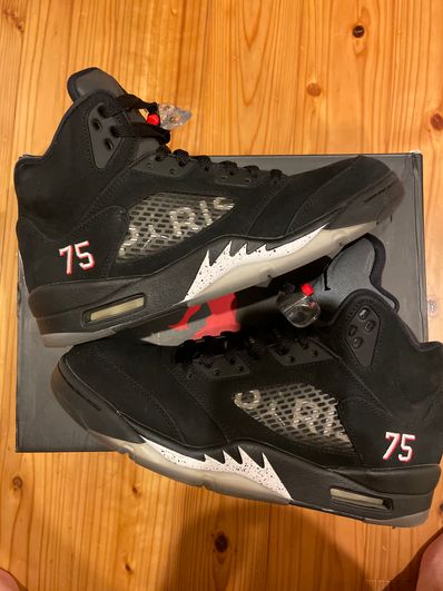NIKE AIR JORDAN 5 PARIS SAINT-GERMAIN BLACK/CEMENT GREY