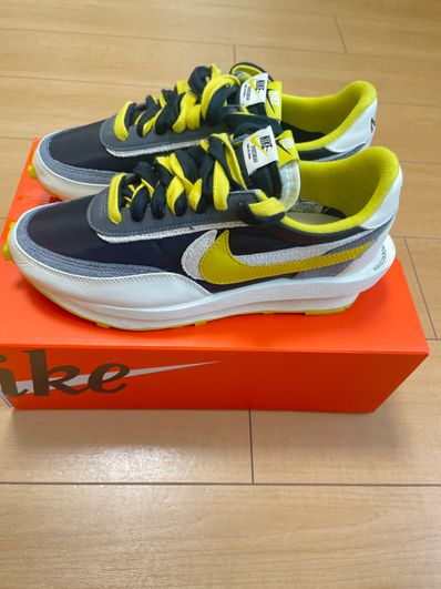UNDERCOVER × sacai × Nike LD Waffle "Black/Sail-Dark Grey-Bright Citron"