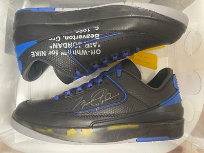 Off-White × Nike Air Jordan 2 Low "Black and Varsity Royal"