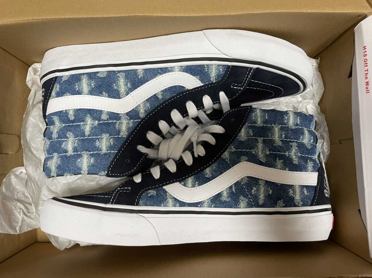 Supreme × Vans Sk8-Hi Hole Punch Denim "Blue"