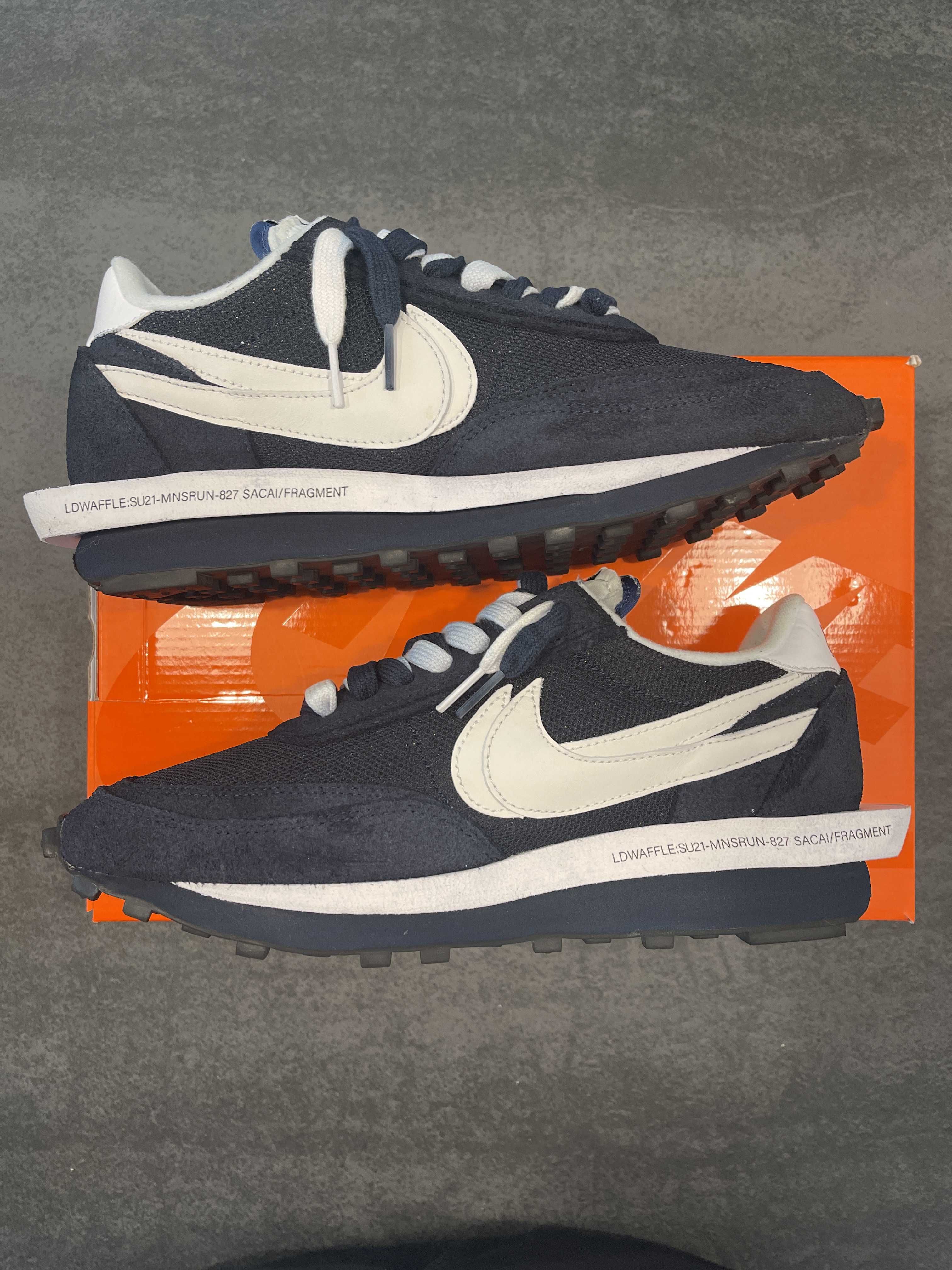 Fragment × sacai × Nike LD Waffle "Blackended Blue"