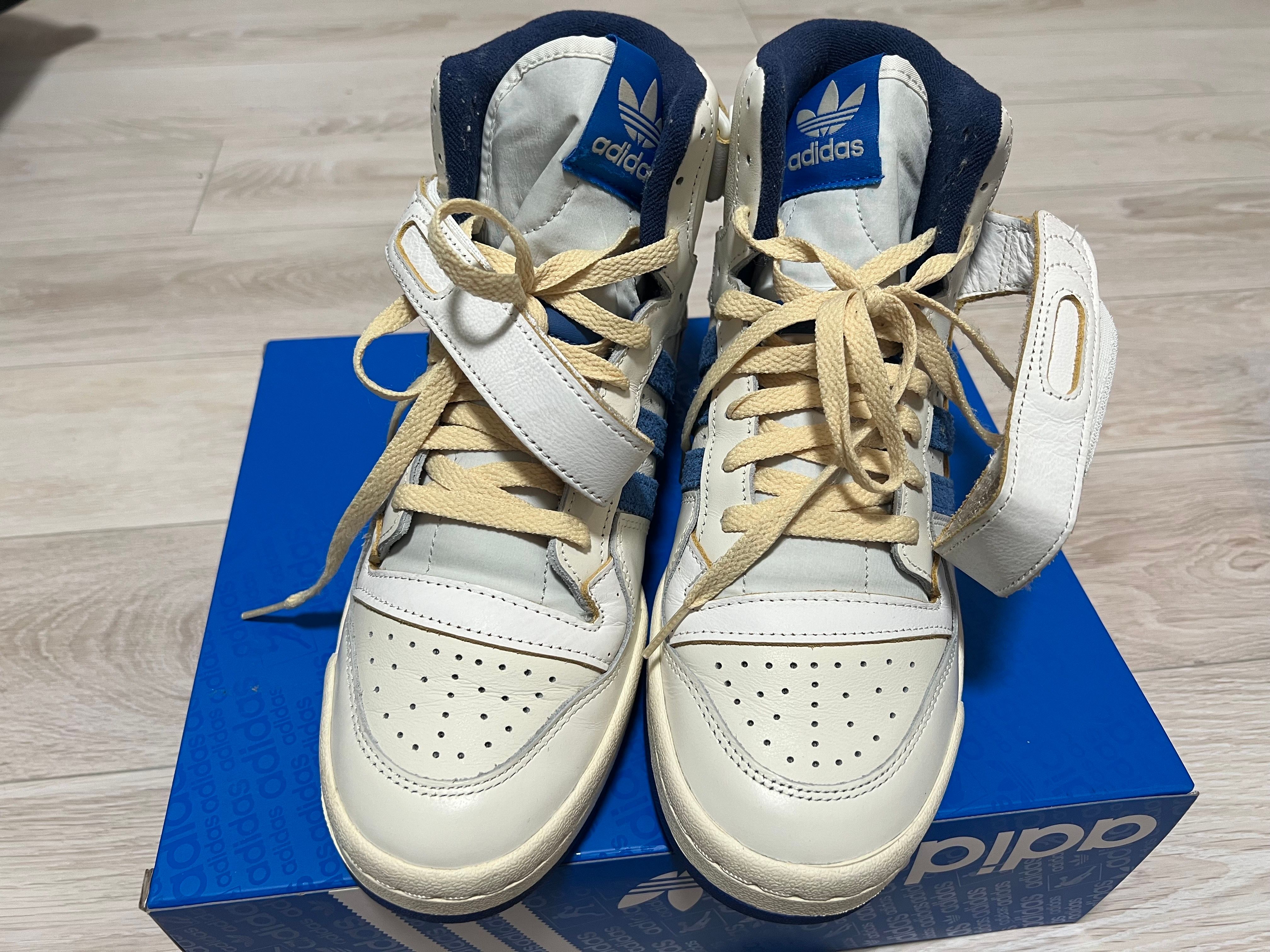 adidas Forum 84 High Blue Thread "Off White-Bright Blue/Footwear White"