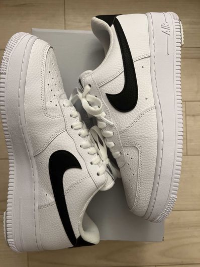 Nike Air Force 1 Low '07 "White Black Pebbled Leather"
