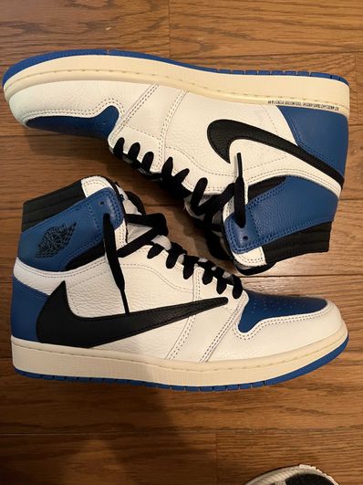 Travis Scott × fragment design × Nike Air Jordan 1 Retro High OG SP "Military Blue"