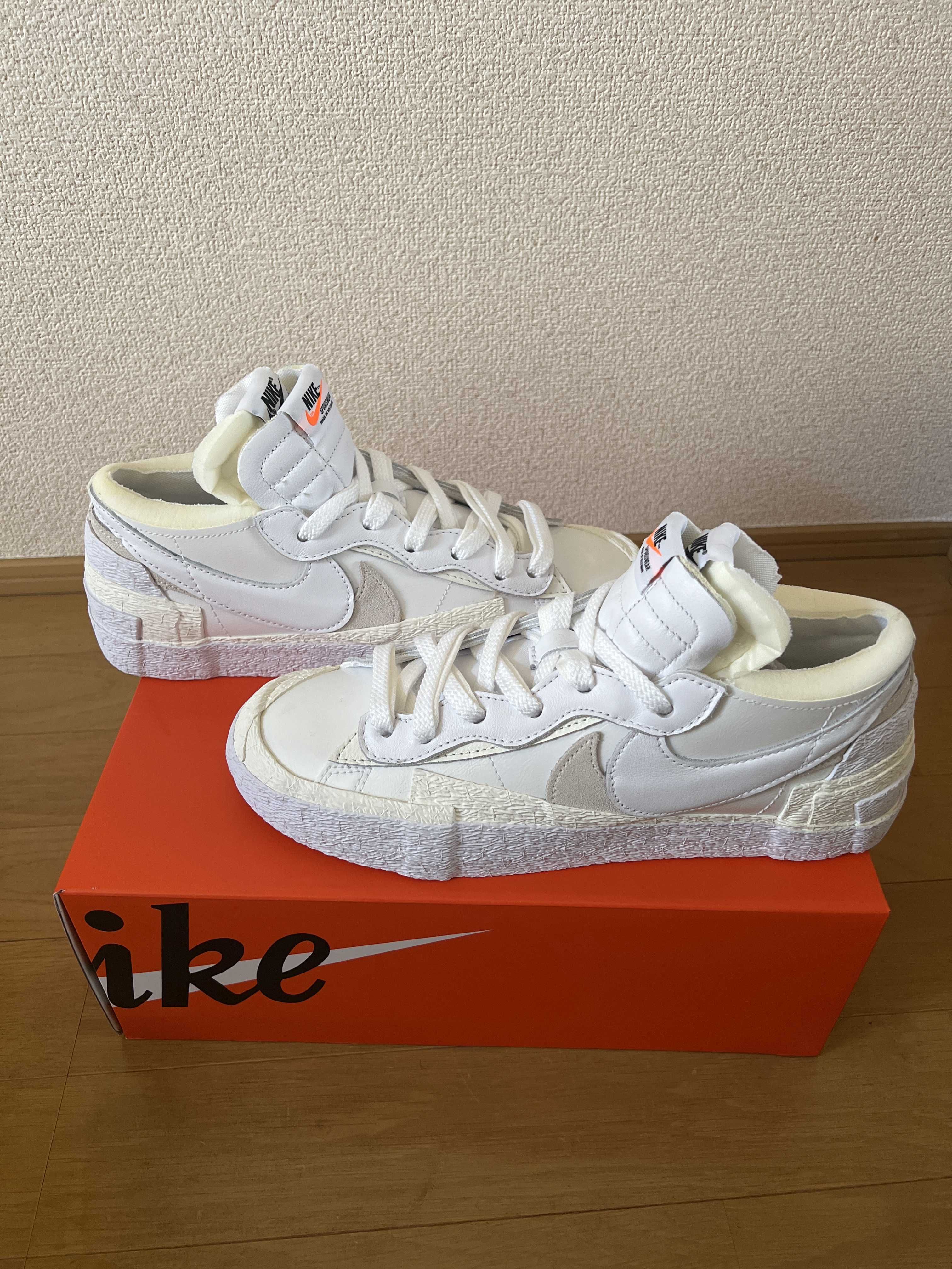 sacai × Nike Blazer Low "White Patent Leather"