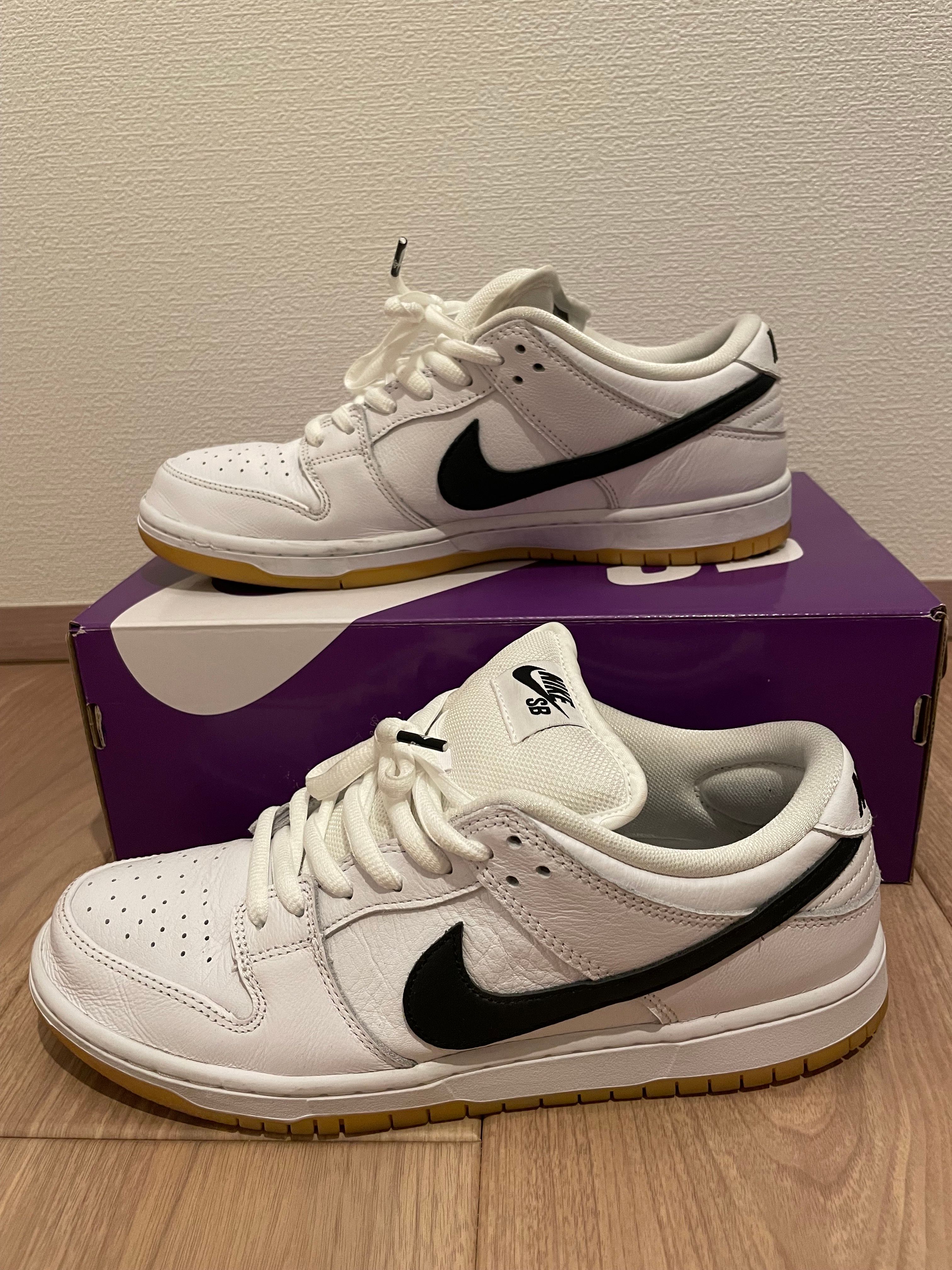 Nike SB Dunk Low Pro "White/Black-White-Gum Light Brown"