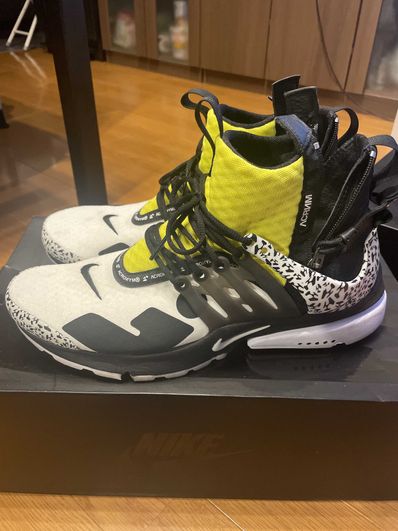 ACRONYM × Nike Air Presto Mid "White/Black/Dynamic Yellow"