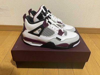 Paris Saint Germain ×Nike Air Jordan 4 Retro "White/Bordeaux/Neutral Gray"