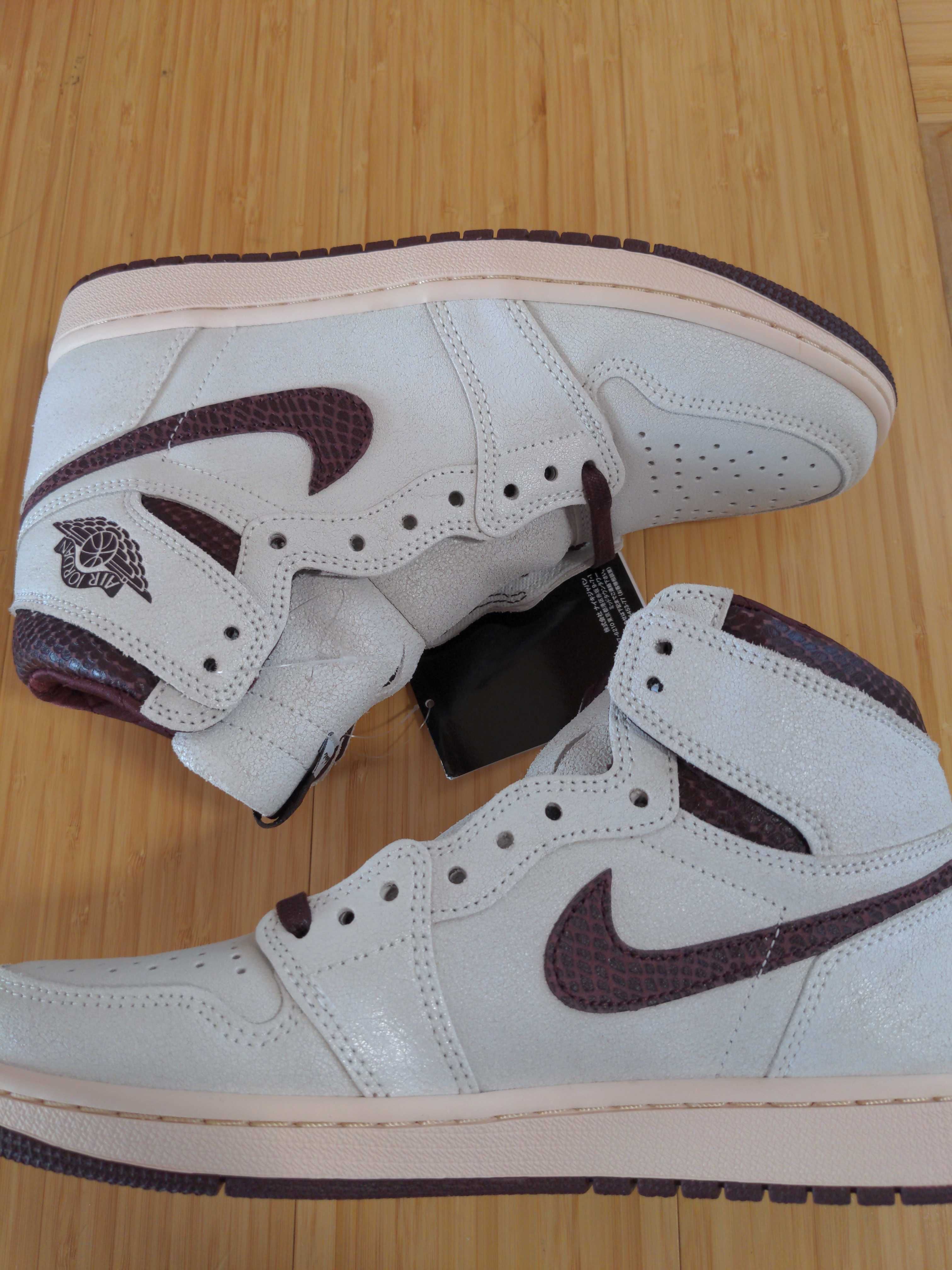 A Ma Maniere × Nike Air Jordan 1 Retro High OG "Sail and Burgundy"