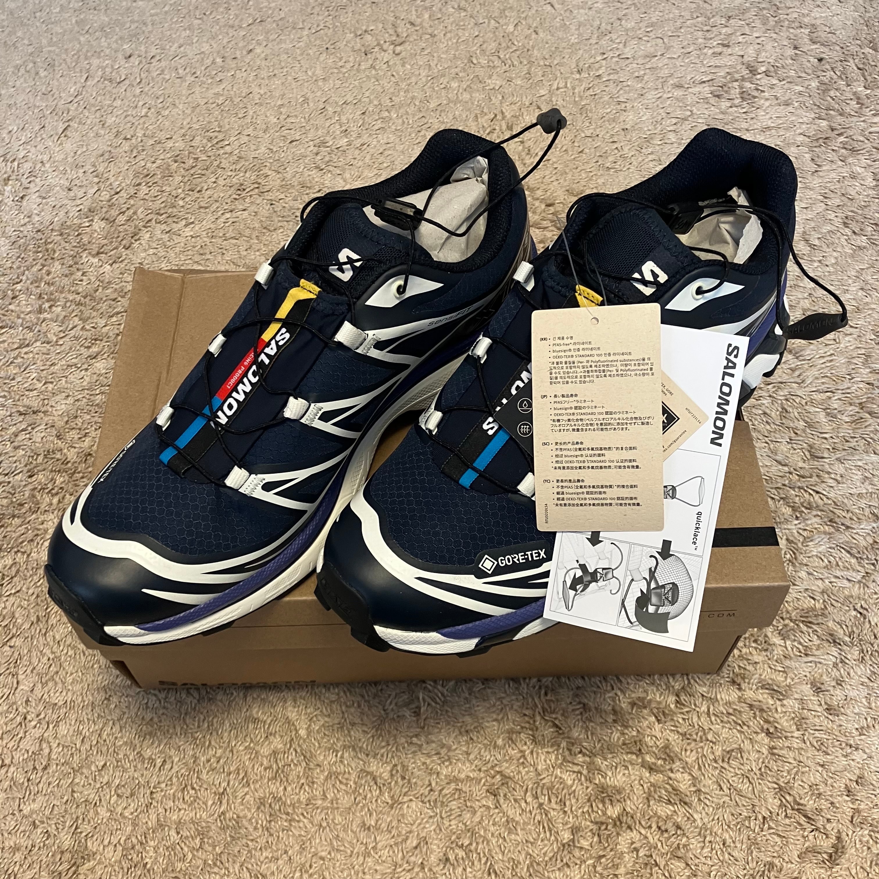 サロモン XT-6 ゴアテックス "カーボン/バニラアイス/リバティ"