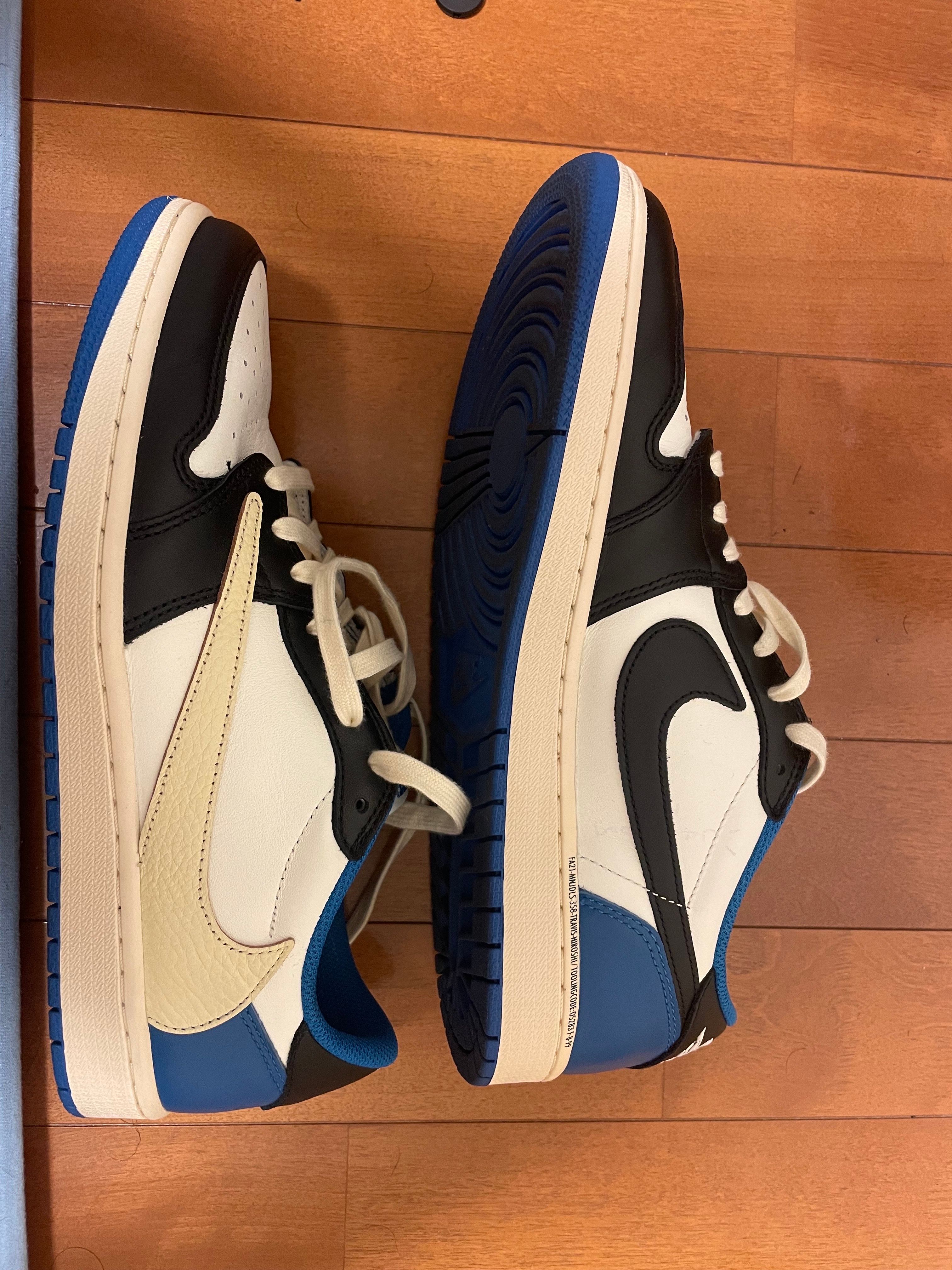 Travis Scott × fragment design × Nike Air Jordan 1 Low OG SP "Military Blue"